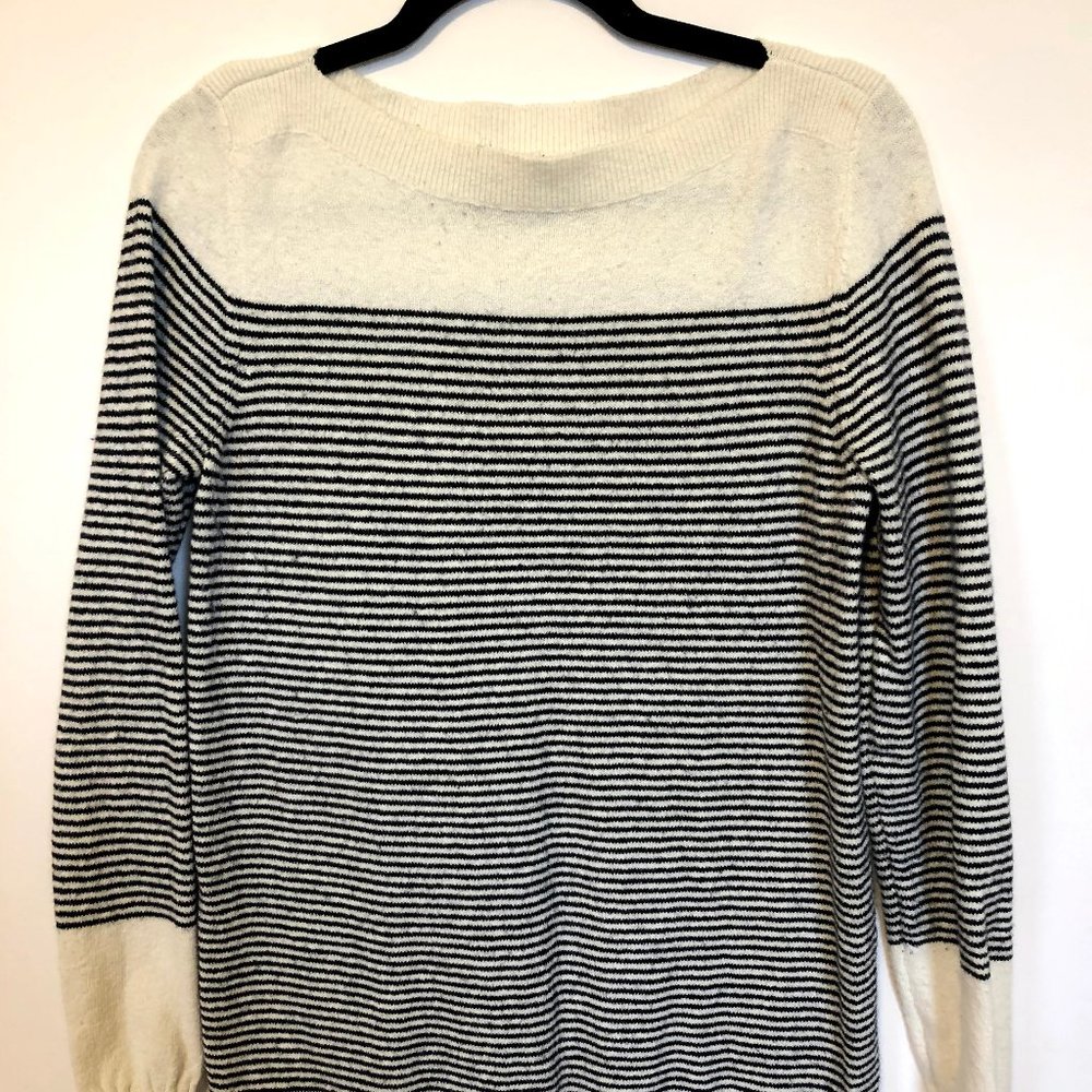 Grey & White Stripped Sweater